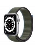 Apple Watch Series 6 GPS Aluminiumgehäuse Silber 44mm Sport Loop Invernessgrün