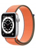 Apple Watch Series 6 GPS Aluminiumgehäuse Silber 44mm Sport Loop Kumquat