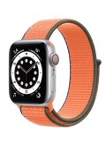 Apple Watch Series 6 GPS + Cellular Aluminiumgehäuse Silber 40mm Sport Loop Kumquat