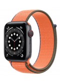 Apple Watch Series 6 GPS + Cellular Aluminiumgehäuse Space Grau 44mm Sport Loop Kumquat