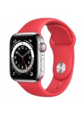 Apple Watch Series 6 GPS + Cellular Edelstahlgehäuse 40mm Sportarmband Rot