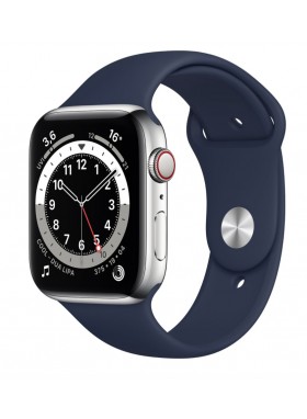 Apple Watch Series 6 GPS + Cellular Edelstahlgehäuse 44mm Sportarmband Dunkelmarine