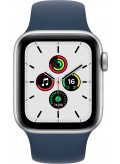 Apple Watch SE Aluminiumgehäuse Silber mit Sportarmband GPS 44mm Abyssblau