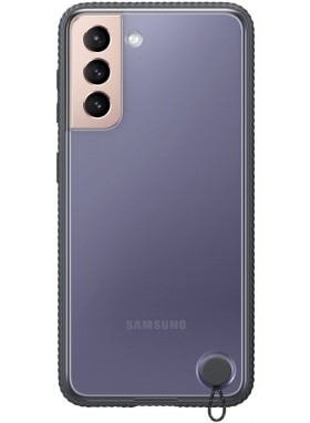 Samsung Cover Clear Protective für Galaxy S21 5G Schwarz