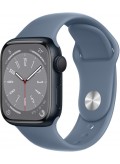 Apple Watch Series 8 Aluminiumgehäuse Mitternacht mit Sportarmband 41mm GPS Schieferblau