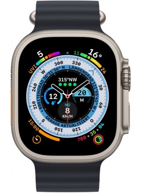 Apple Watch Ultra Titangehäuse Ocean Armband 49mm GPS + Cellular Mitternacht