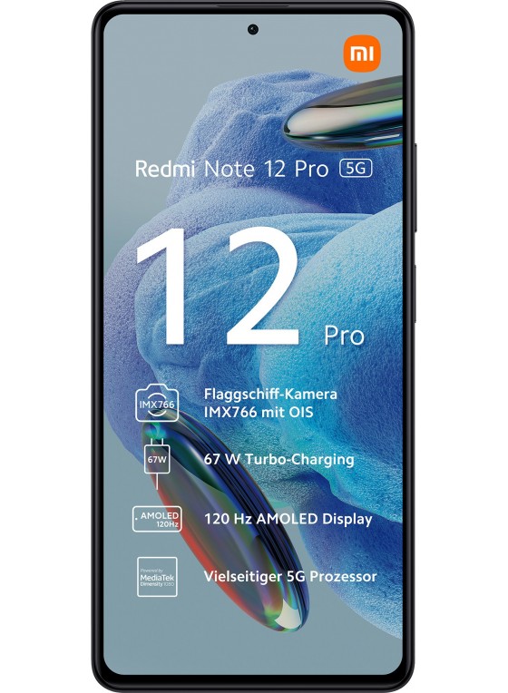 Xiaomi Redmi Note 12 Pro mit 6GB Ram 5G Dual-Sim 128GB Midnight Black ...