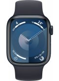 Apple Watch Series 9 | GPS + Cellular 41 mm Aluminiumgehuse | Gummi Solo Loop Armband | Mitternacht